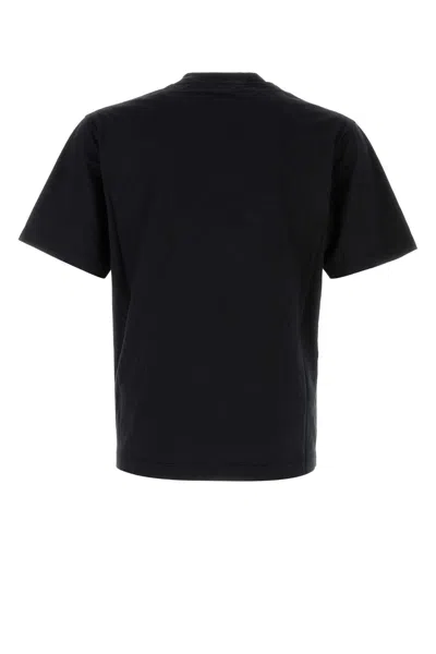 Burberry Black Cotton T-shirt In Coal