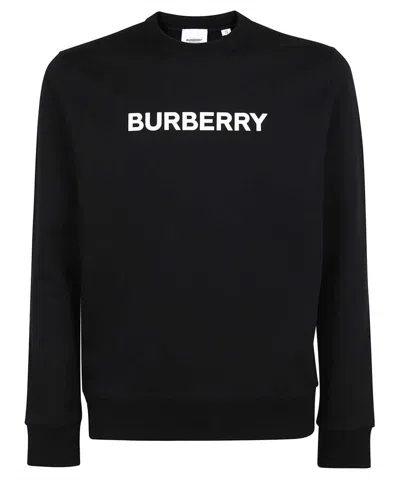 Burberry Burlow Logo Cotton Jersey Sweatshirt In Black