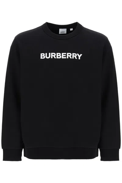 Burberry Burlow Logo Cotton Jersey Sweatshirt In Black