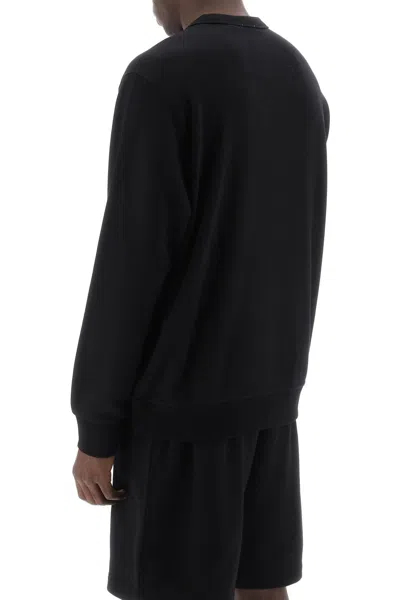 Burberry Burlow Logo Cotton Jersey Sweatshirt In Black