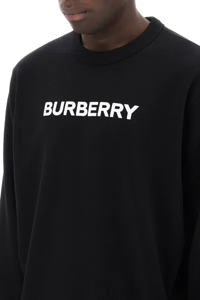Burberry Burlow Logo Cotton Jersey Sweatshirt In Black