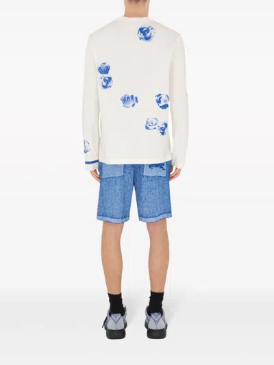 Burberry Equestrian Knight Applique Linen Shorts