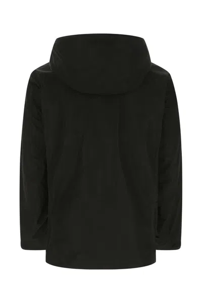 Burberry Blue Polyester Windbreaker In Black