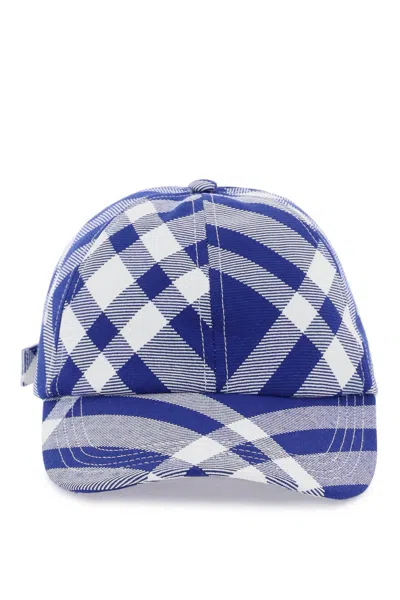 Burberry Embroidered Polyester Blend Baseball Cap In Blue