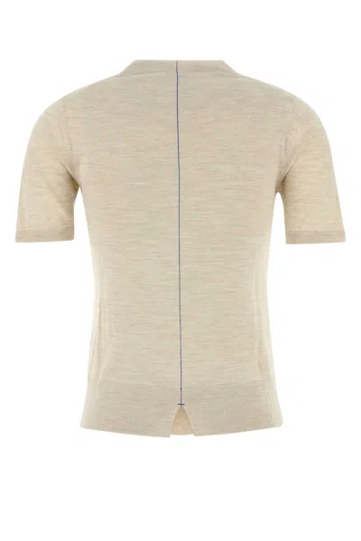 Burberry Sand Wool T-shirt In Neutral