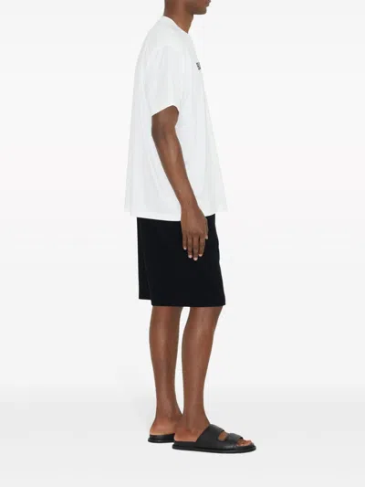 Burberry Logo Print Cotton Oversized T-shirt In White