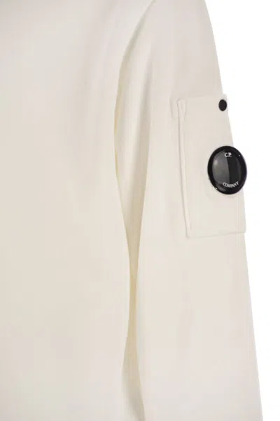 C.p. Company C.p.company  White Wool And Cotton Sweater In White