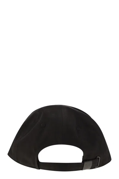 C.p. Company C.p.company Hat With Visor And Embroidered Logo In Black