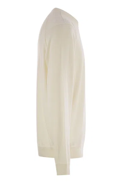 C.p. Company C.p.company Sea Island Cotton Crew-neck Jumper In Neutral