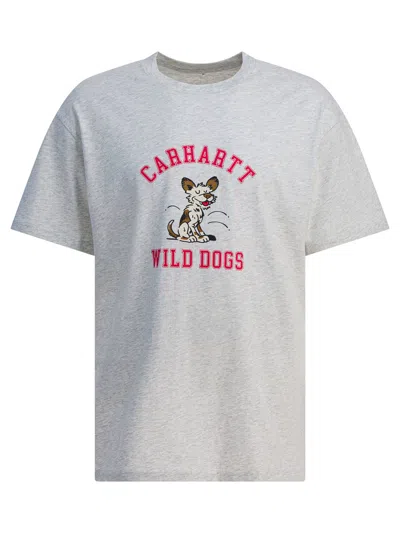 Carhartt Wild Dog Printed T-shirt In Gray