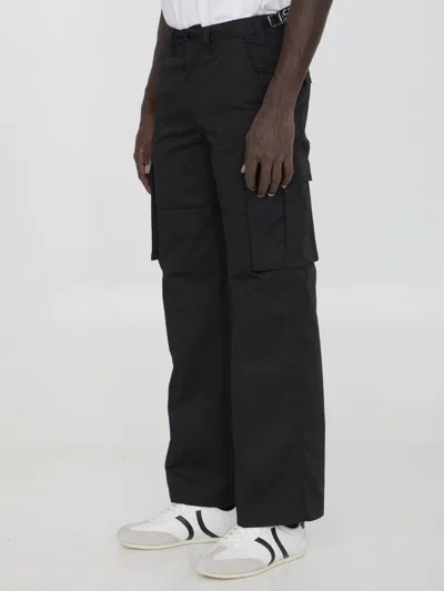 Celine Cotton Blend Cargo-trousers In White