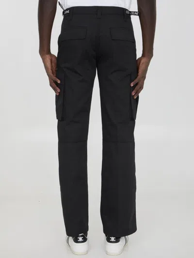 Celine Cotton Blend Cargo-trousers In White