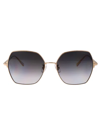 Chopard Gold Titanium Sunglasses In Black
