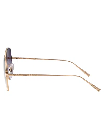 Chopard Gold Titanium Sunglasses In Black
