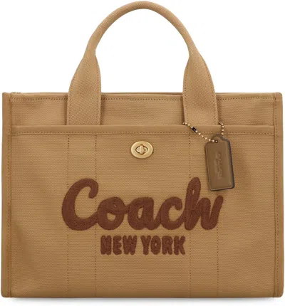Coach Cargo Logo-embroidered Canvas Tote In Burgundy