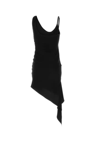 Courrèges Courregès Black Polyester Mini Dress In Black