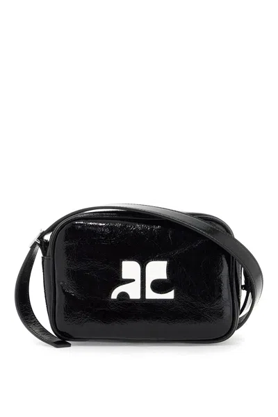 Courrèges Reedition Naplack Mini Bag With Engraved Logo