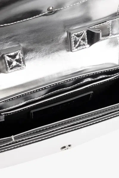 Diesel 1dr Shoulder Bag In Mirrored Leather Color Silver