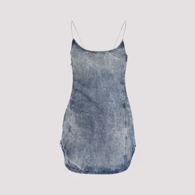 Diesel Sleek Fitted Dress With Gathered Hem Detail In Blue