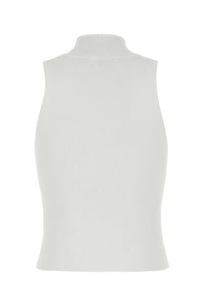 Diesel Sleeveless Top With Logo In White