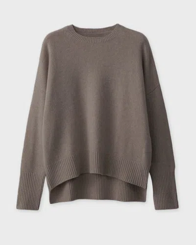 Lisa Yang Cashmere Sweater In Hazelnut Color With High Colla In Brown