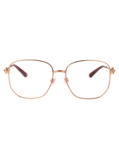 Dolce & Gabbana Pink Gold Acetate Optical Glasses