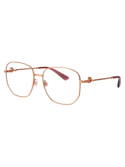 Dolce & Gabbana Pink Gold Acetate Optical Glasses