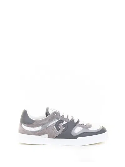 Dolce & Gabbana Strobel Portofino Light Sneaker In Calfskin In Gray