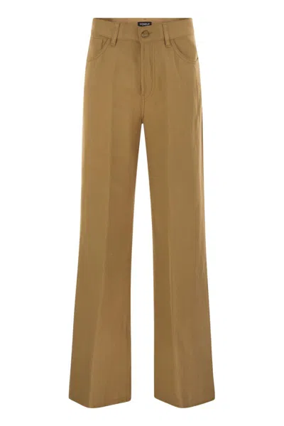 Dondup Amber Five-pocket Trousers In Brown