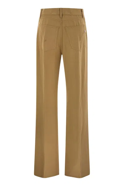 Dondup Amber Five-pocket Trousers In Brown
