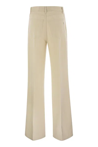 Dondup Flared Trousers In Neutral