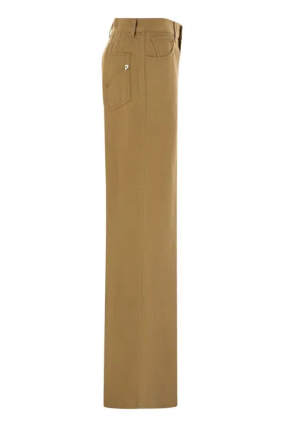 Dondup Amber Five-pocket Trousers In Brown