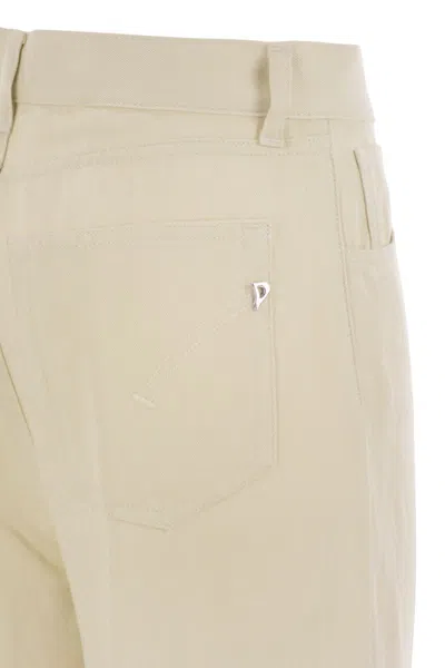 Dondup Flared Trousers In Neutral