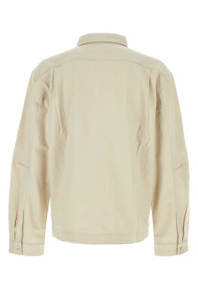 Entire Studios Sand Stretch Oxford Shirt In Beige O Tan