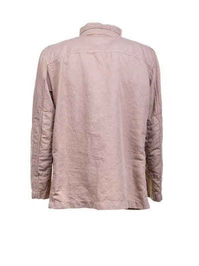 Fay Field Over Fit Jacket In Cotton And Linen Canvas In Pink