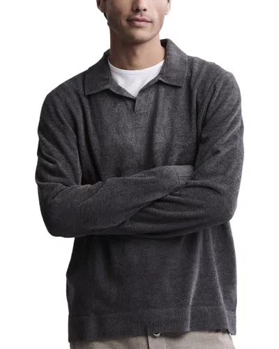 Barefoot Dreams Chul Ribbed Collar Pullover In Gray