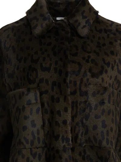 Furling By Giani Leopard Pockets Coat In Animal Print