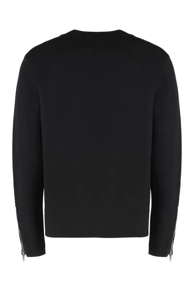 Givenchy Jersey-knit Crew-neck Sweatshirt In Black