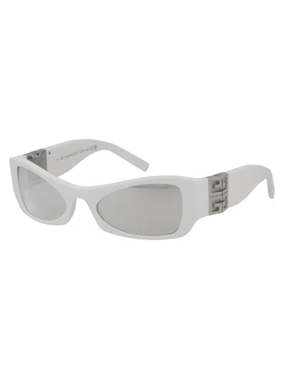 Givenchy Plastic White Sunglasses In Blue