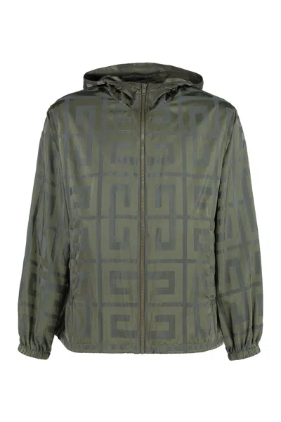 Givenchy Technical Fabric Hooded Jacket In Green
