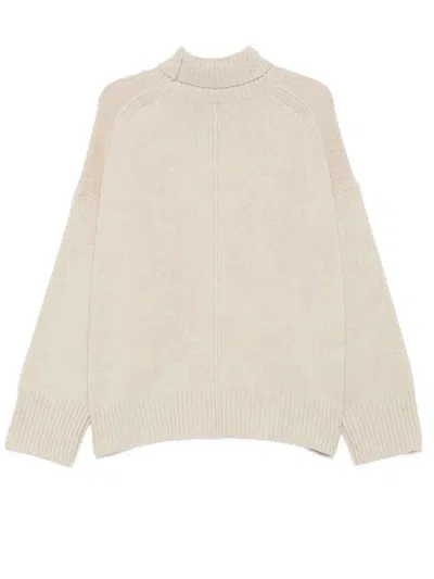 Soeur Womens Ecru Chine William High-neck Merino-wool Jumper In White