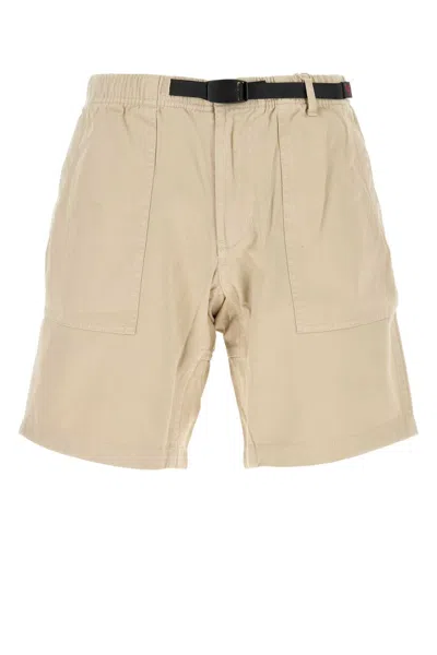 Gramicci Sand Cotton Ridge Bermuda Shorts In Nude