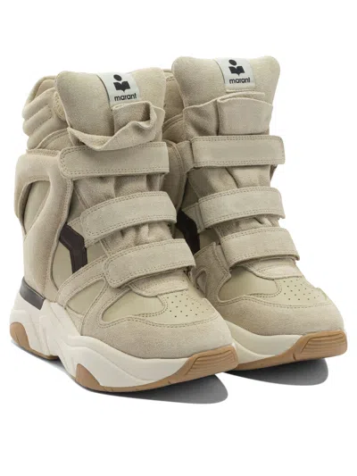 Isabel Marant Balskee Leather And Suede High-top Wedge Sneakers