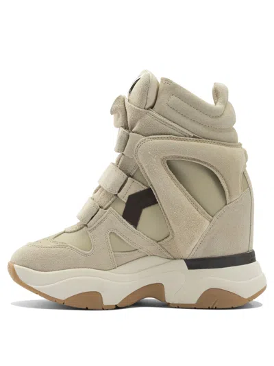 Isabel Marant Balskee Leather And Suede High-top Wedge Sneakers