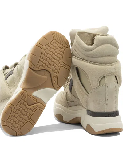 Isabel Marant Balskee Leather And Suede High-top Wedge Sneakers
