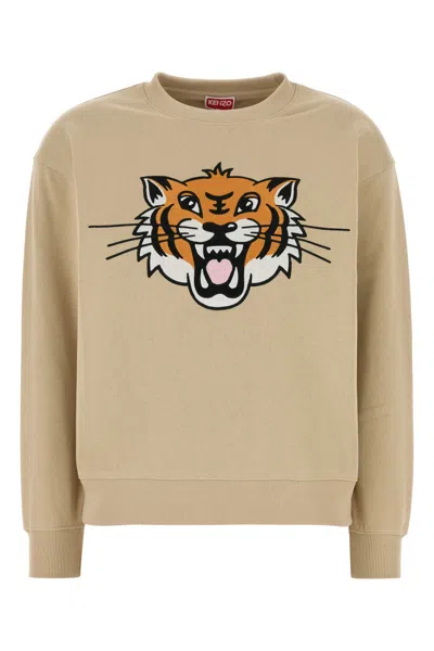 Kenzo Felpa In Cotone Cappuccino Donna In Neutral