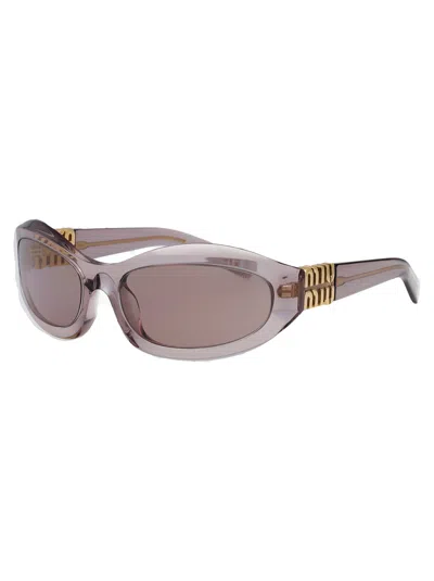 Miu Miu 0mu 14zs Sunglasses In Gray