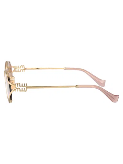 Miu Miu 0mu 52ys Sunglasses In Gold