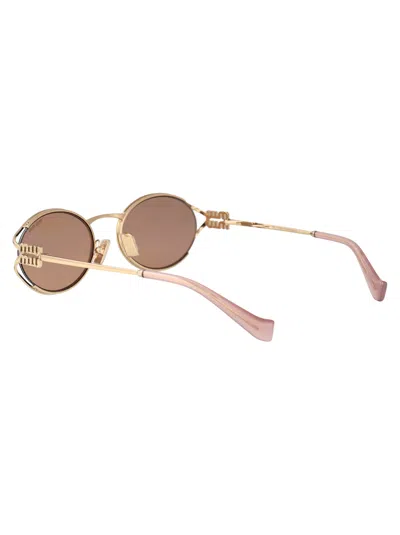Miu Miu 0mu 52ys Sunglasses In Gold