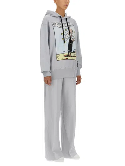 Moncler Genius Moncler X Olivia Oyl Printed Drawstring Hoodie In Gray